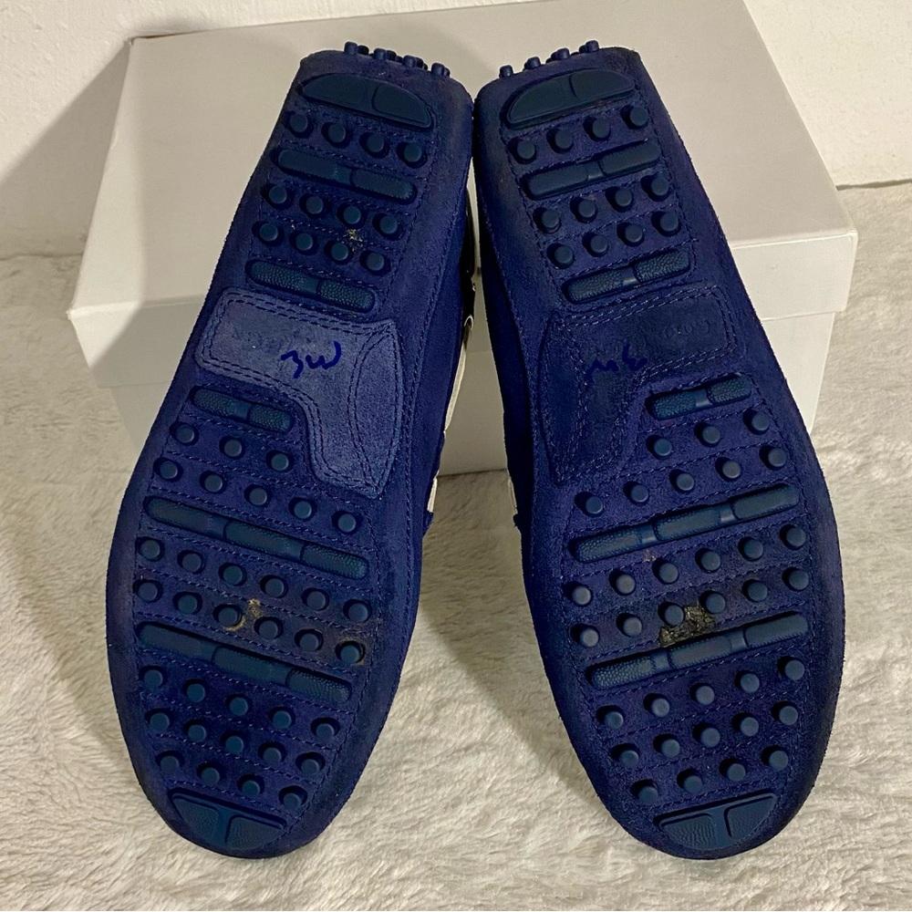 Cole Haan Grant Navy Blue Suede Driving Moccasin Loafers Women’s Size 7.5B - Picture 7 of 9